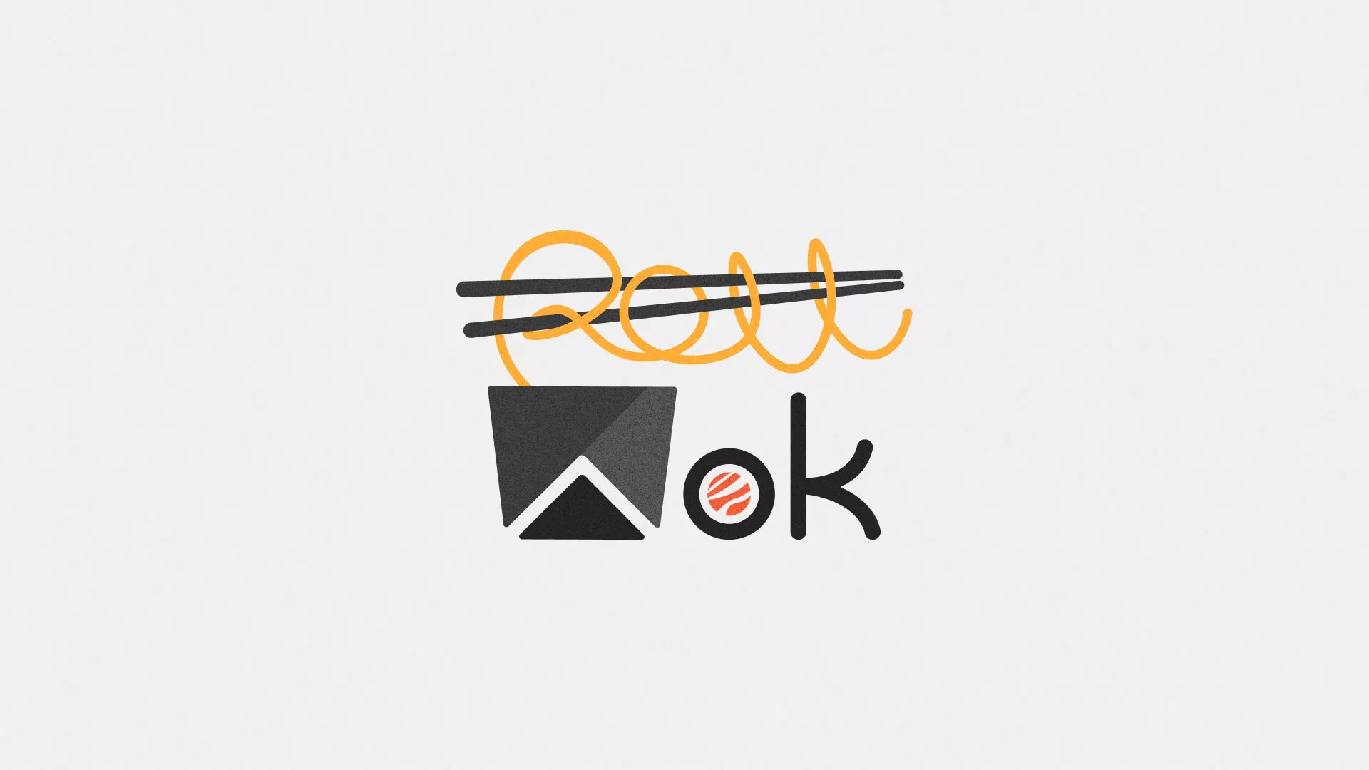 Разработка логотипа суши-бара «Roll Wok Club» в Гагарине